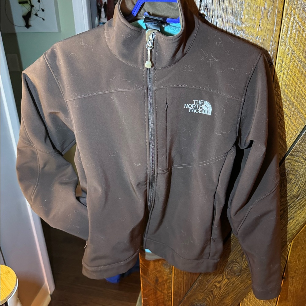 The North Face Brown Performance Jacket with Stand-Up Collar